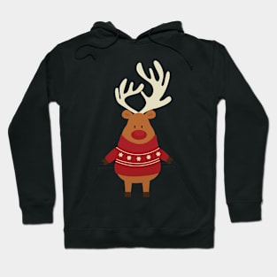 Rudolph Red Nosed Reindeer Teddy Bear in Ugly Christmas Sweaters Hoodie